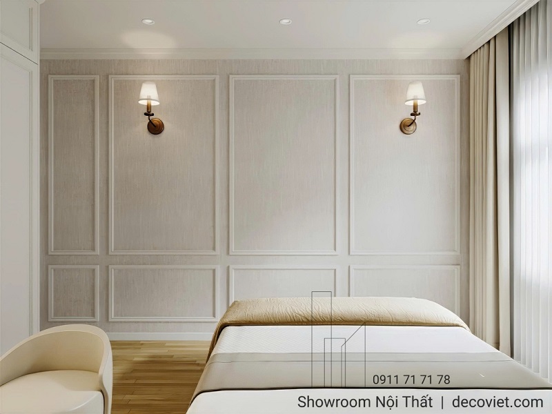 Phòng ngủ master nhẹ nhàng, thanh lịch