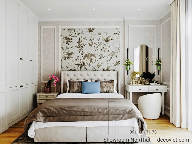 Phòng ngủ phụ với thiết kế đồng nhất nội thất