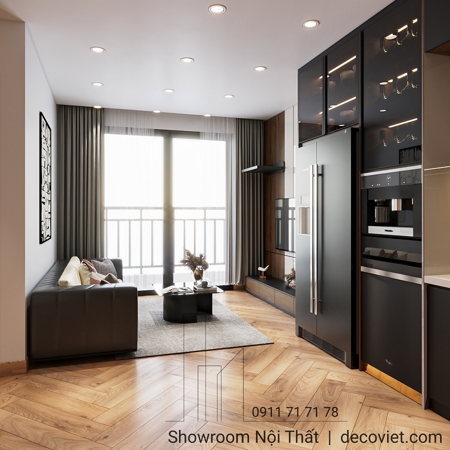 thiết kế thi công nội thất căn hộ chung cư 1pn