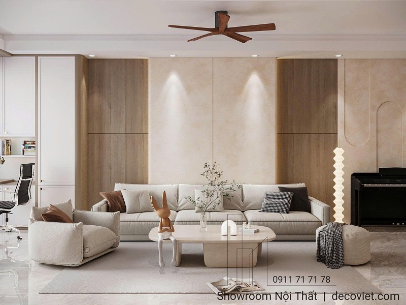 Thiết kế nội thất chung cư 2 phòng ngủ đẹp hiện đại sang trọng