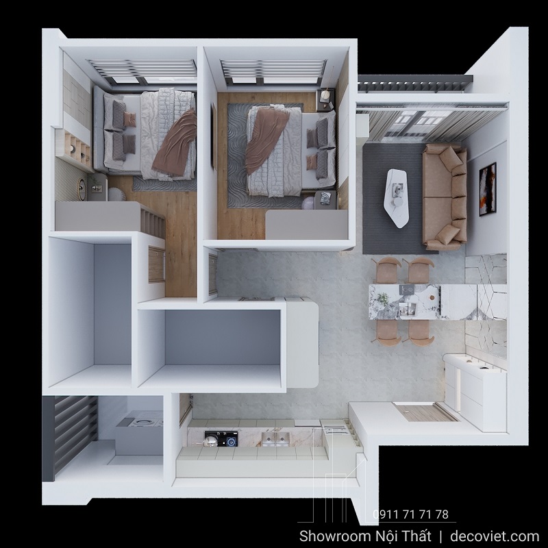 Nội Thất Chung Cư Aurora 69m² – Lựa Chọn Hoàn Hảo Cho Cuộc Sống Hiện Đại