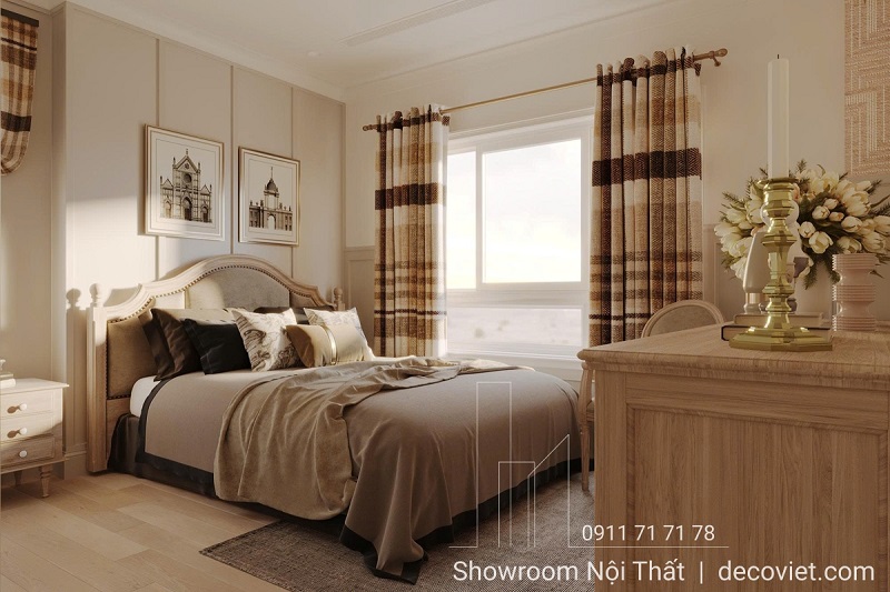 Tổng thể thiết kế nội thất căn hộ Sunrise 2PN mang đến sự ấm cúng và tinh tế cho gia đình trẻ