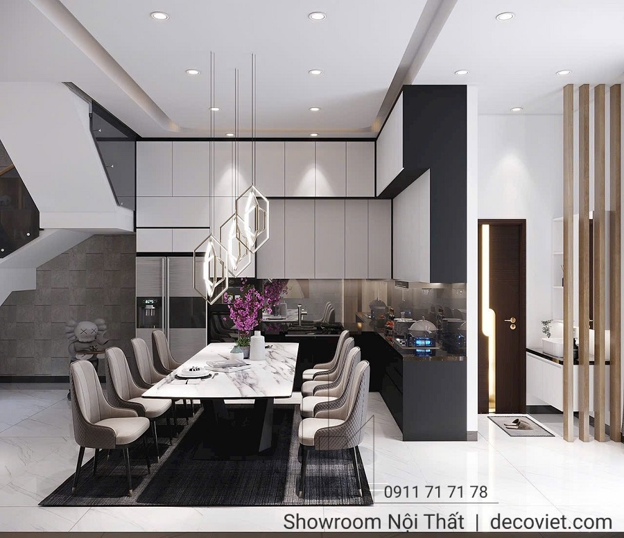 thiết kế thi công nội thất nhà phố 3pn