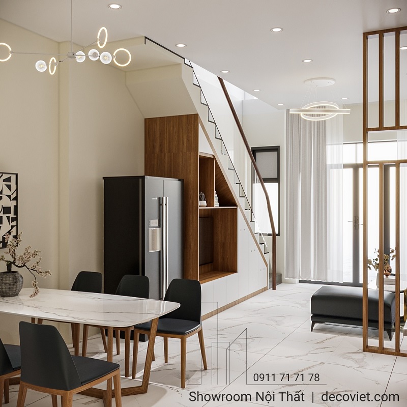 Không gian nội thất nhà phố 3 phòng ngủ hiện đại Bình Dương