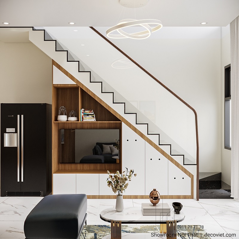 Thi công nội thất nhà phố 3 phòng ngủ trọn gói