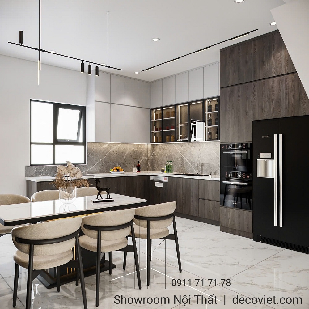 thiết kế nội thất phòng bếp nhà phố