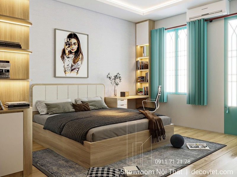 Cách bố trí nội thất phòng ngủ khoa học giúp di chuyển dễ dàng và tăng cảm giác thoải mái