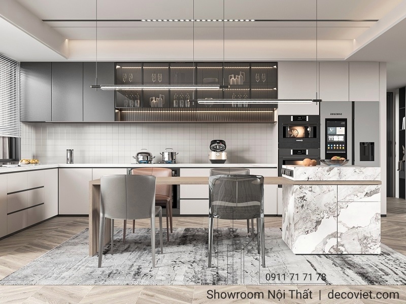 thiết kế tủ bếp gỗ