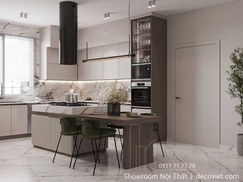 tủ bếp gỗ công nghiệp