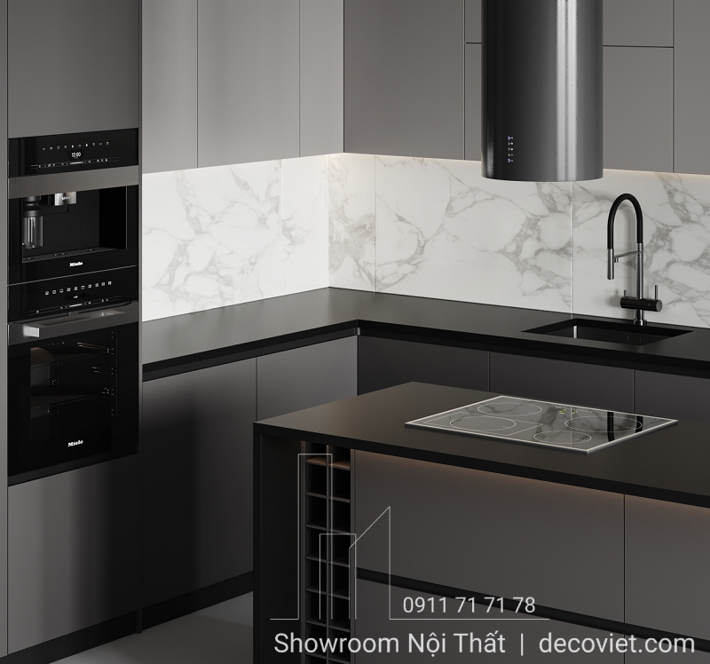 thiết kế tủ bếp gỗ