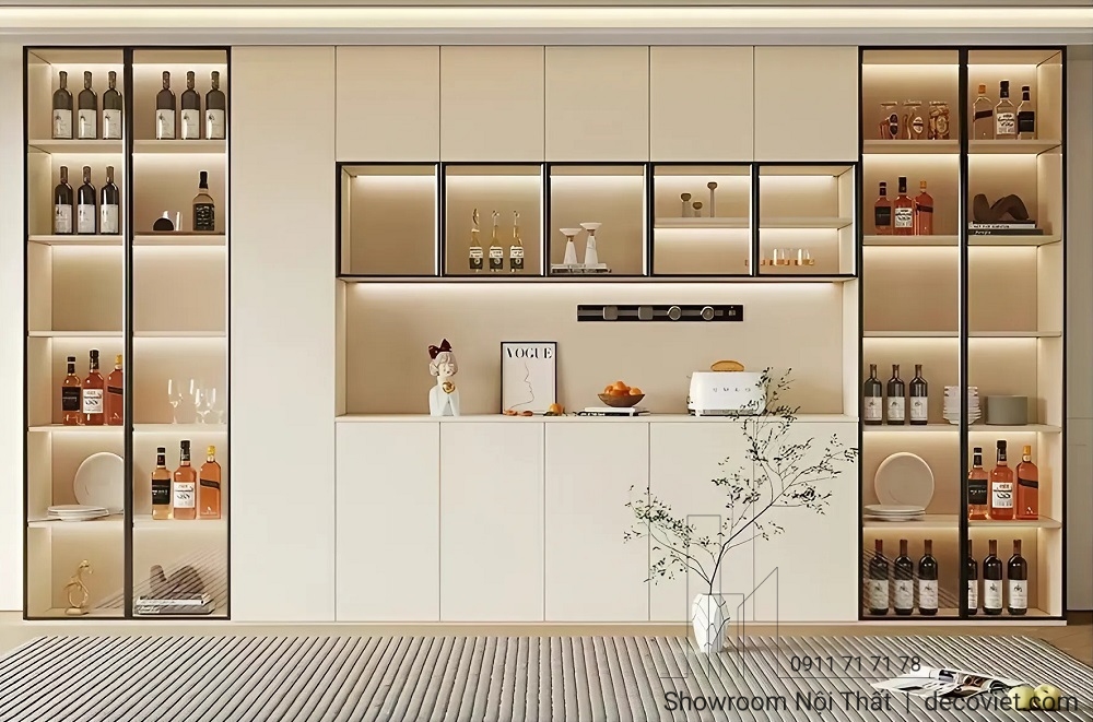 tủ rượu cánh kính hiện đại cao cấp