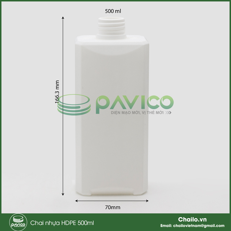 chai nhựa HDPE 500ml 