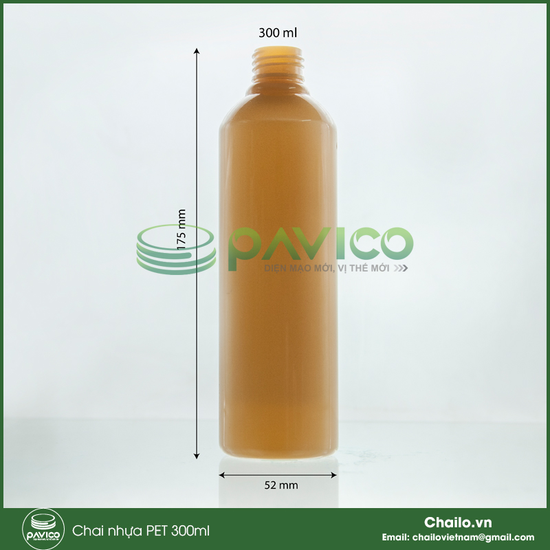 chai nhựa pet da cam 300ml 