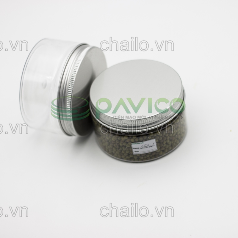 hũ nhựa pet 250ml nắp nhôm vặn