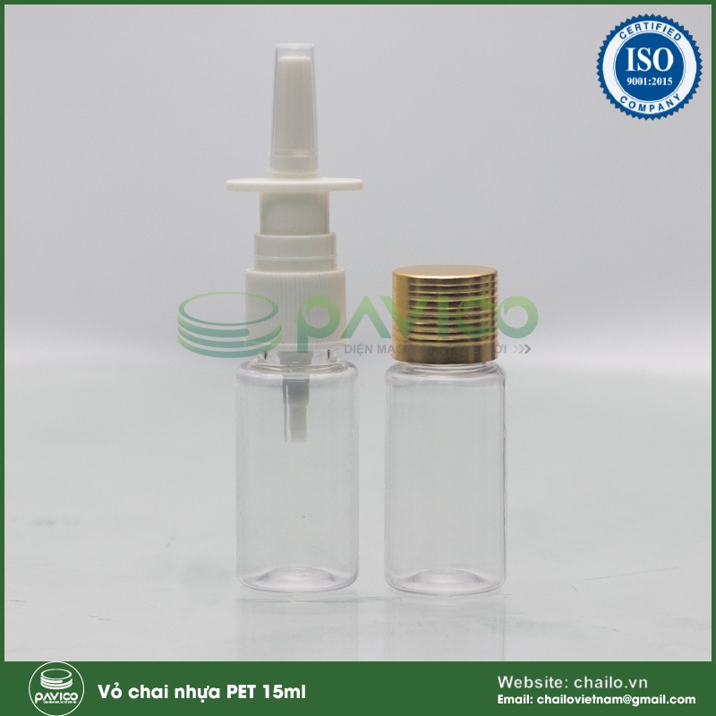 chai nhua pet 15ml