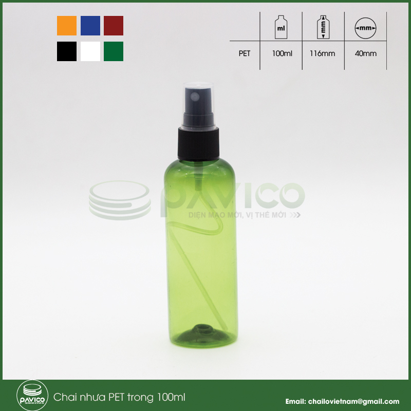 chai nhua pet 100ml