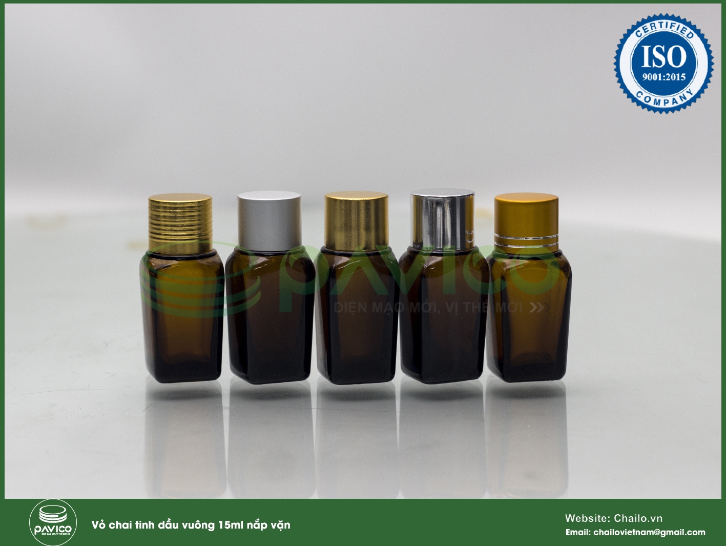 vo chai tinh dau vuong nau 15ml