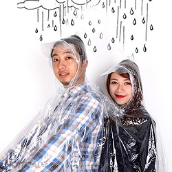 ÁO MƯA TRONG SUỐT 2 ĐẦU