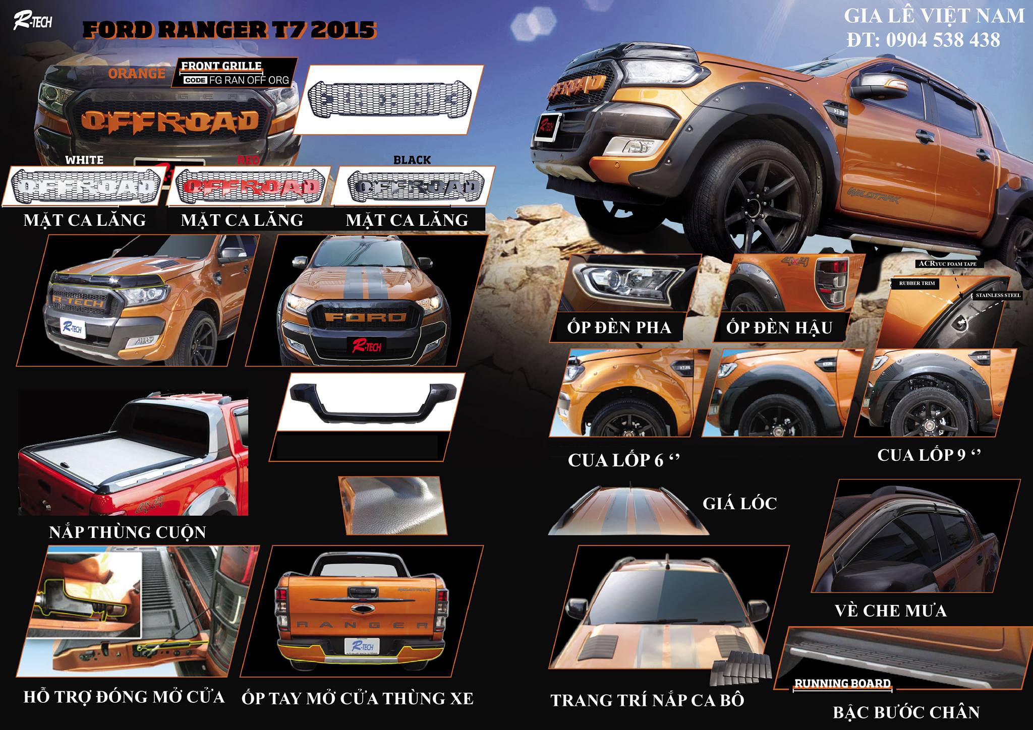 Phu Kien Xe Ban Tai Ford Ranger