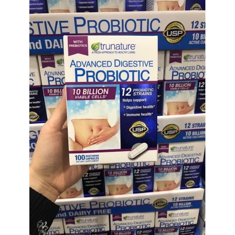 Viên uống tốt cho hệ tiêu hóa trunature Advanced Digestive Probiotic 100 viên