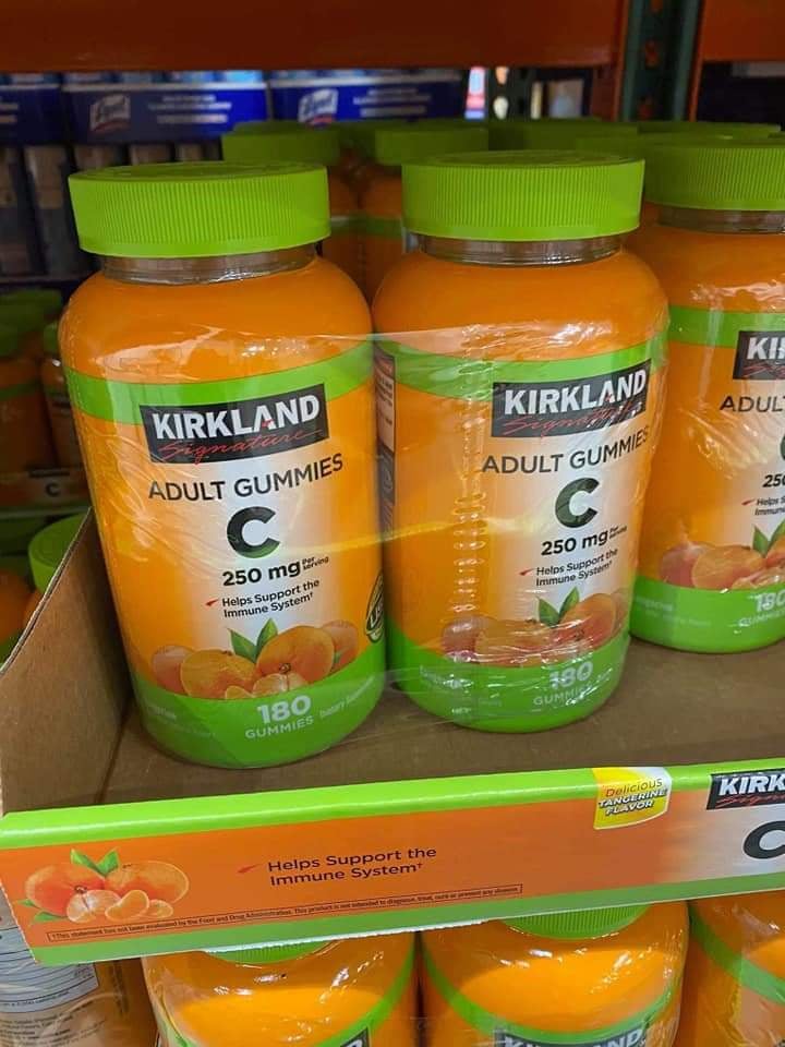 Kẹo dẻo bổ sung vitamin C cho người lớn Kirkland Signature Adult Gummies C 250mg 180 viên