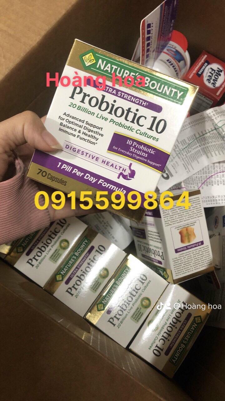 Hỗ trợ hệ tiêu hóa và đường ruột Nature’s Bounty Advanced Probiotic 10/ 70 viên