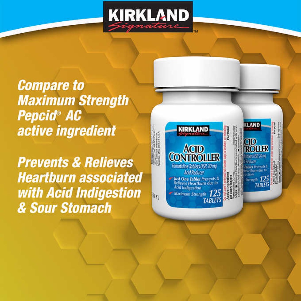 Viên uống kiểm soát Axit dạ dày Kirkland Signature Acid Controller 20mg 2×125 viên