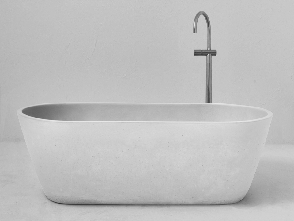bồn tắm bê tông BLIU04 màu trắng