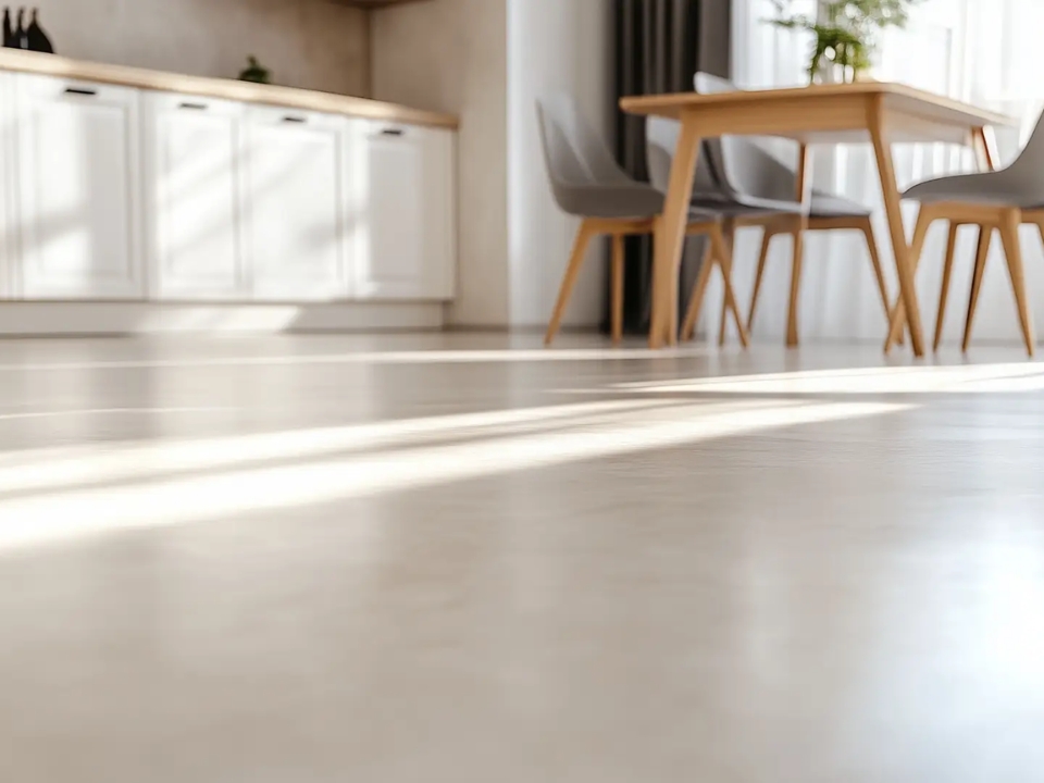 Sàn vi xi măng microcment liền mạch, là giải pháp thay thế cho các sàn truyền thống (Ảnh: Topciment)