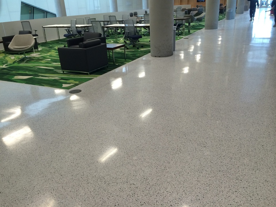 Thi công sàn terrazzo polymer cho văn phòng làm việc (Ảnh sưu tầm)