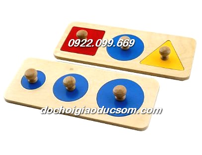 Bộ 3 hình cơ bản - Giáo cụ Montessori 0-3 tuổi