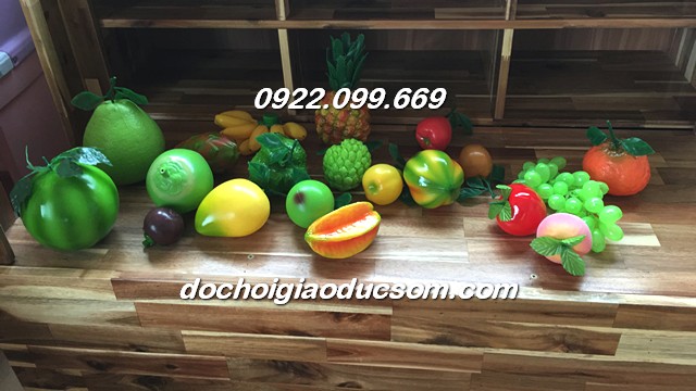 Set 20 trái cây hoa quả nhựa TO ĐẸP cho các bé mầm non - kích thước tương đương hoa quả thật bền rẻ