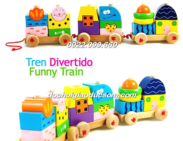 Đoàn tàu vui vẻ học hình dạng màu sắc - fun train