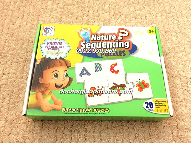 Bộ thẻ ghép 3 bước phát triển Nature Sequencing Fun to grow