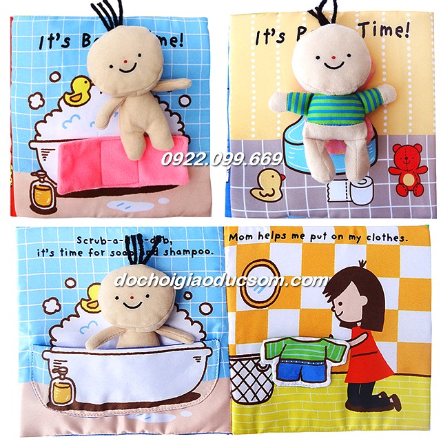 Sách vải thực hành kỹ năng IT'S BATH TIME hàng đẹp, giá rẻ