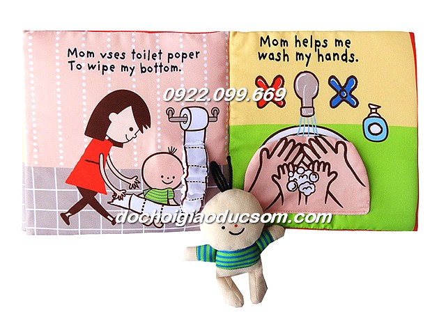 Sách vải tương tác It's Potty time - dạy bé kỹ năng đi vệ sinh giá rẻ, hàng đẹp