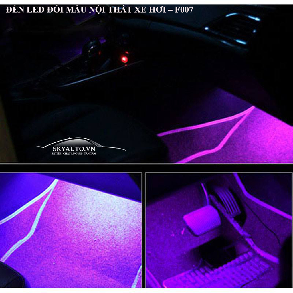 ĐÈN LED ĐỔI MÀU NỘI THẤT XE HƠI