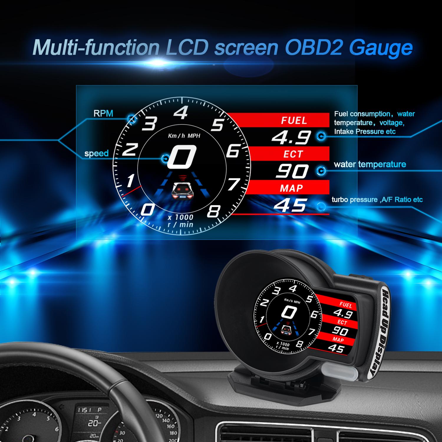 HIỂN THỊ TỐC ĐỘ HUD OBD2 F8