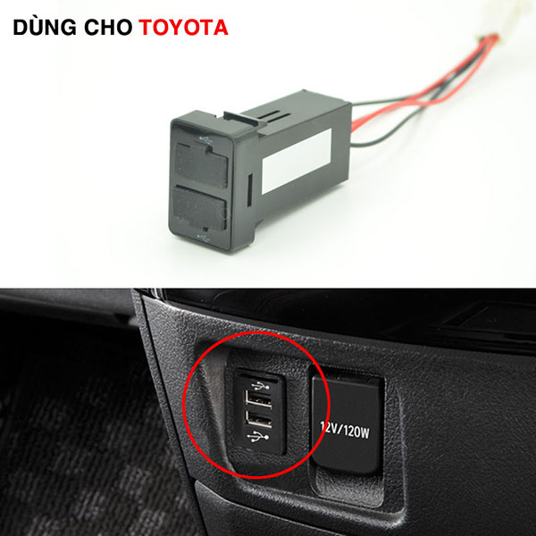 CỔNG SẠC USB CHO XE TOYOTA