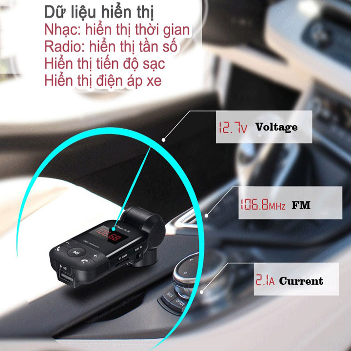 TẨU SẠC NGHE NHẠC TRÊN XE HƠI BT26