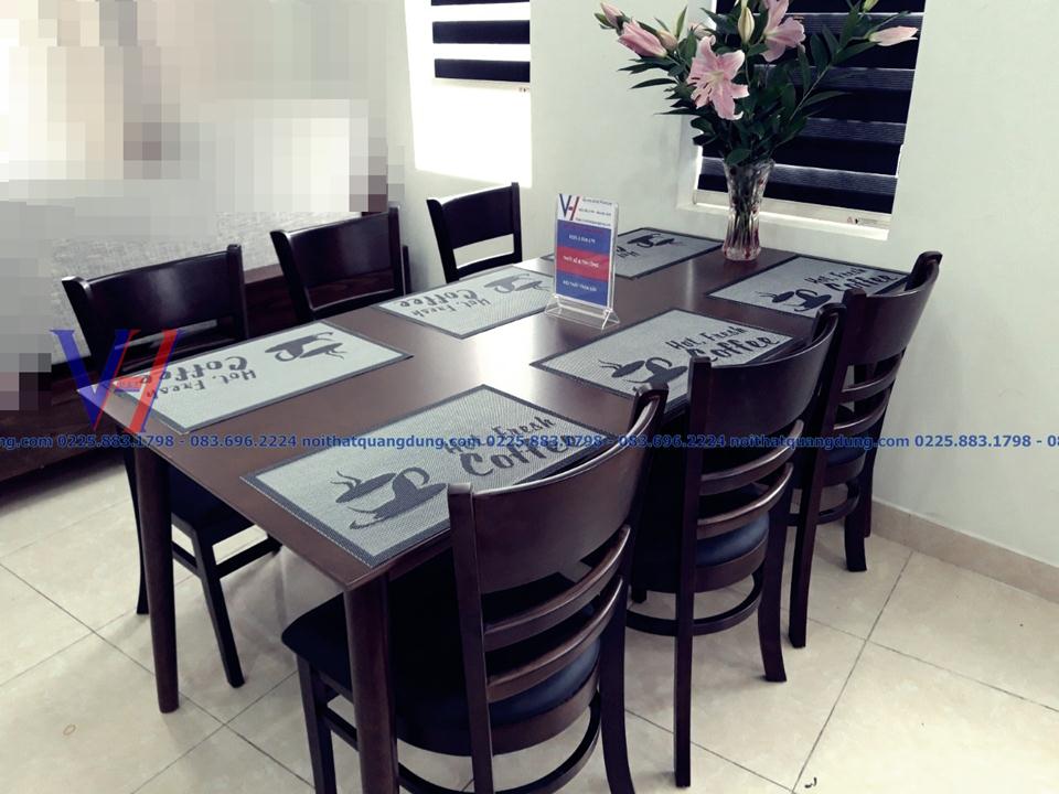 bộ bàn ăn 6 ghế bọc da cực rẻ tại hải phòng