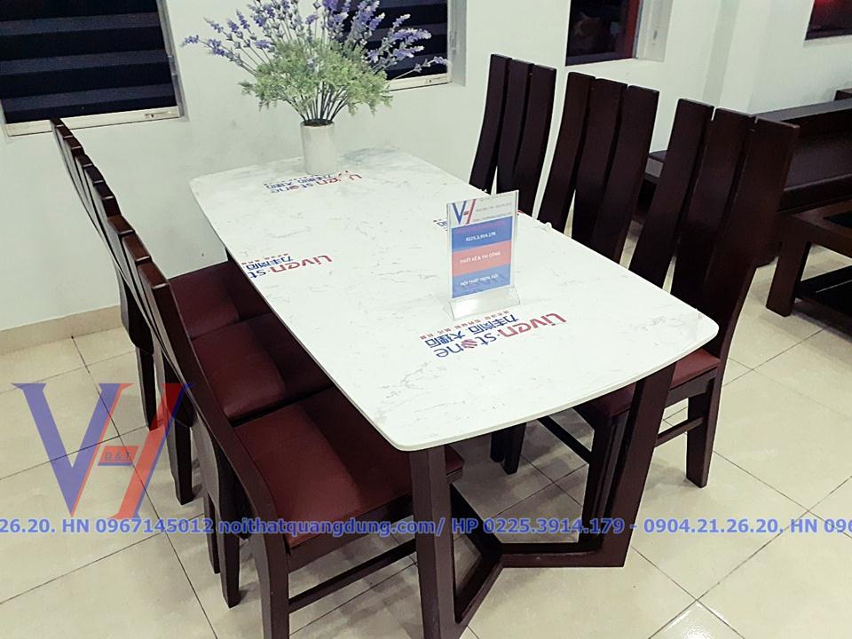Bộ bàn ăn mặt đá đẹp tại nội thất quang dũng hải phòng