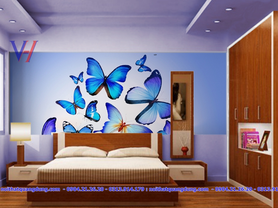 bộ giường tủ màu cánh dán đẹp