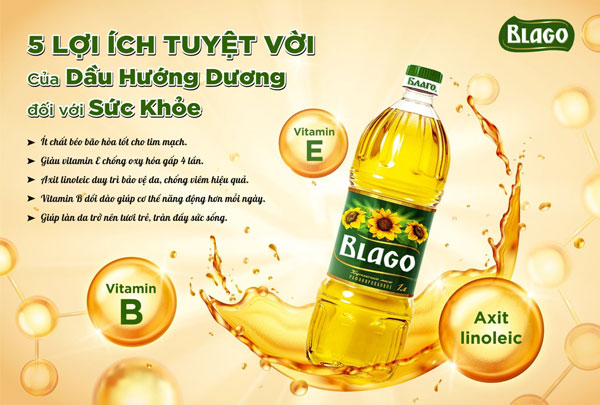 Lợi ích tuyệt vời từ dầu hướng dương