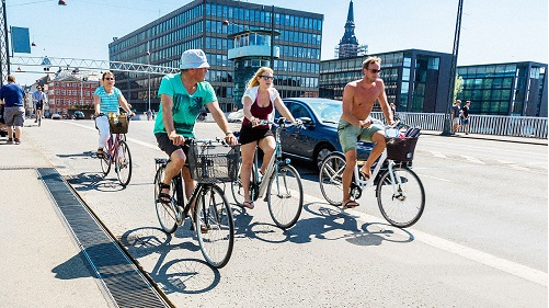 Copenhagen thành phố sử dụng xe đạp di chuyển