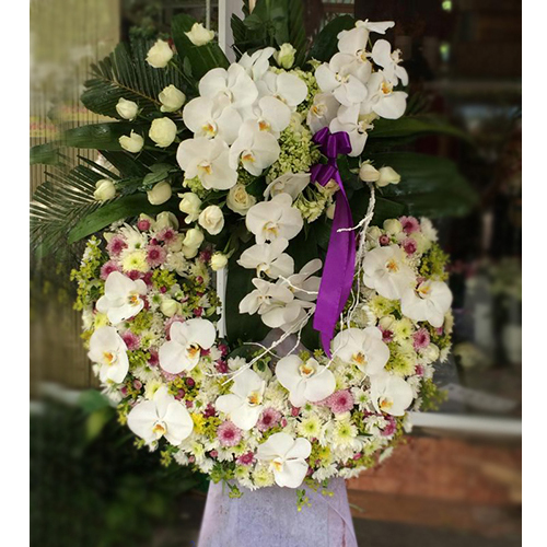 Mẫu hoa " Lời tiễn biệt" - Hoa tươi để viếng ngày đám ma - Shop hoa Vườn Hoa Xinh