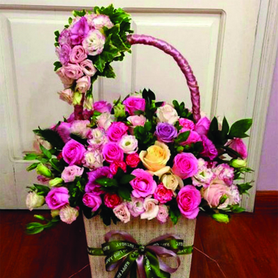 Lẵng hoa khai trương - Khai trương hồng phát với lẵng hoa đem may mắn