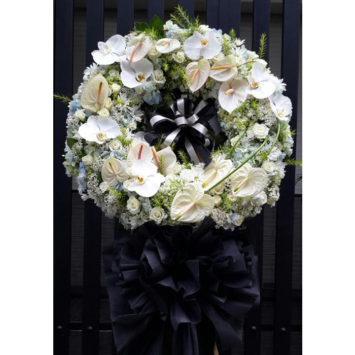 Mẫu hoa "Lời chia ly" - Mẫu vòng hoa viếng ngày tang lễ - Vuonhoaxinh.vn