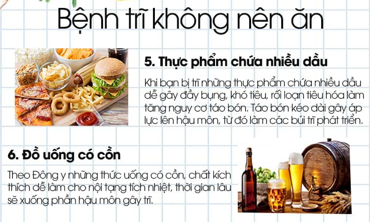 Bệnh trĩ ngoại không nên ăn gì