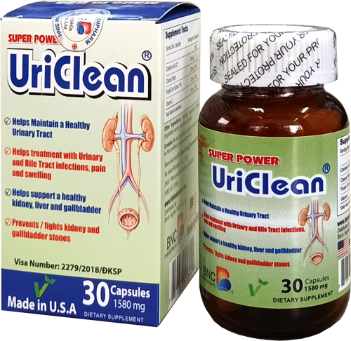 Super Power UriClean - Giúp tan sỏi thận, trị viêm nhiễm hệ tiết niệu